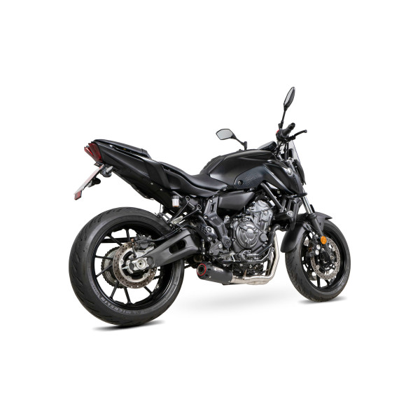 Scorpion Exhaust Yamaha MT-07 2022 - 2023 Red Power Full System Black Ceramic Coated Sleeve